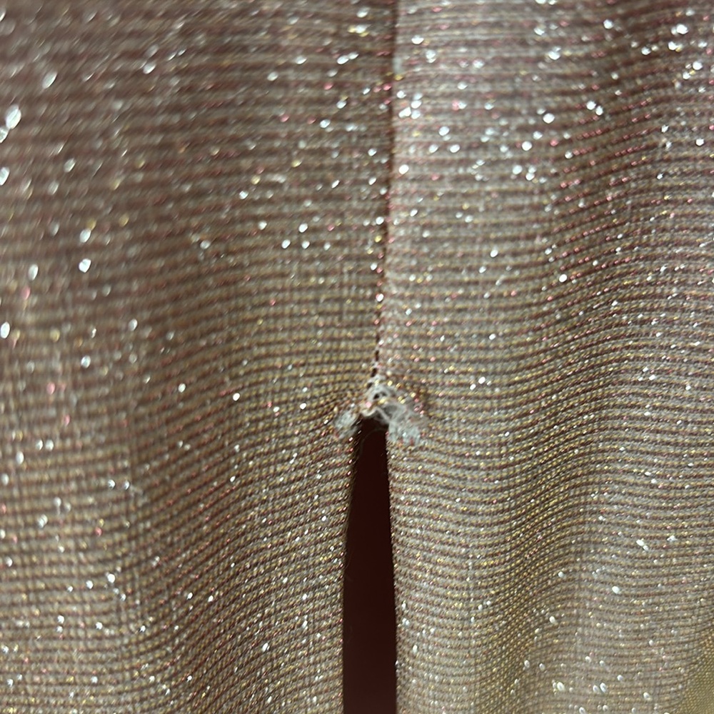 Betsy & Adam Gold and Pink Ruched Sheath Midi Dress - Picture 9 of 14